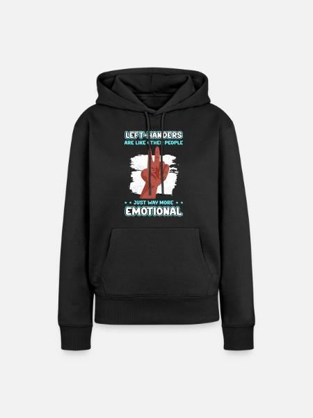 Linkshändig Linkshändige Linkshänder Geschenk - Frauen Premium Bio Hoodie - Schwarz