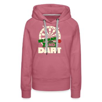 Darts Dartboard Funny Dart Player - Frauen Premium Bio Hoodie - Malve - Vorne - Isabella (175cm)