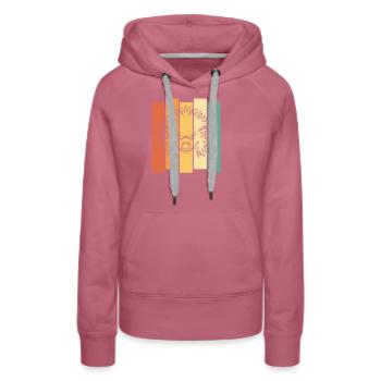 Porc-épic - Sweat à capuche Premium bio Femme - mauve - Devant - Isabella (175cm)