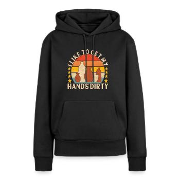 Töpfern Töpfer - Frauen Premium Bio Hoodie - Schwarz - Vorne - Julia (174cm)