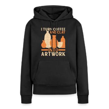Töpfern Töpfer - Frauen Premium Bio Hoodie - Schwarz - Vorne - Julia (174cm)