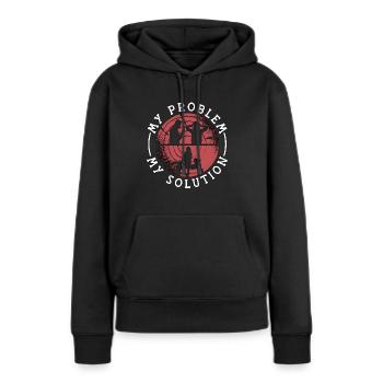 Woodturner My Problem My Pictogram Mom Carpentry - Women’s Premium Organic Hoodie - black - Front - Julia (174cm)