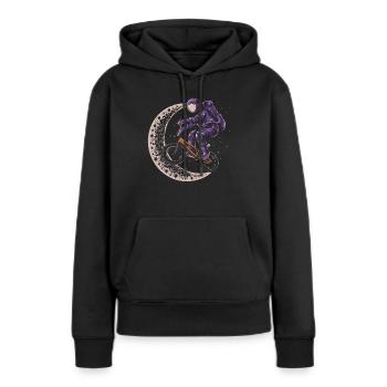Bmx Bmx Biker Demi-Lune Astronaute - Sweat à capuche Premium bio Femme - noir - Devant - Julia (174cm)