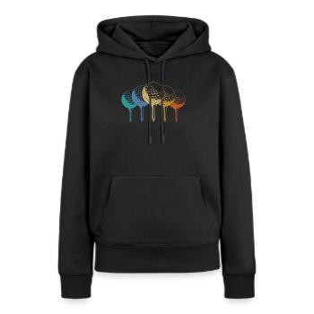 Golf Golfer Golfen - Frauen Premium Bio Hoodie - Schwarz - Vorne - Julia (174cm)