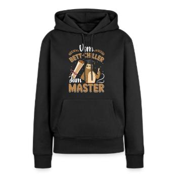 Mémoire de maîtrise passé du refroidisseur de lit au master - Sweat à capuche Premium bio Femme - noir - Devant - Julia (174cm)