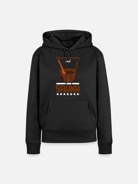Sauna - Dame Premium hoodie, økologisk bomuld - sort