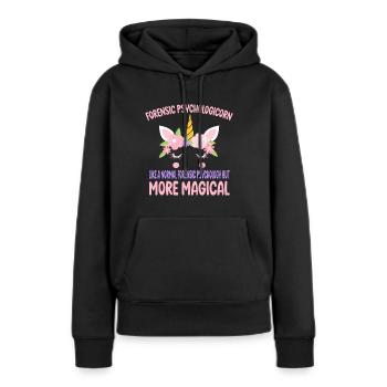 Correctional NursNursicorn like a normal Forensic - Women’s Premium Organic Hoodie - black - Front - Julia (174cm)