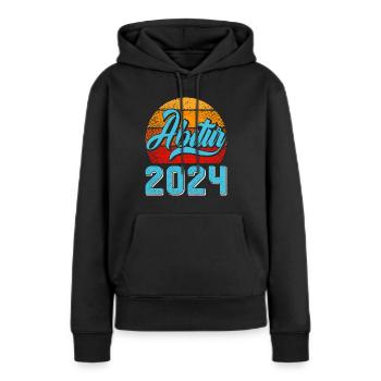 Abitur 2024 Abschluss Abiturient Abi Abiturienten - Frauen Premium Bio Hoodie - Schwarz - Vorne - Julia (174cm)