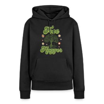 Environnementaliste, amoureux de la nature - Sweat à capuche Premium bio Femme - noir - Devant - Julia (174cm)