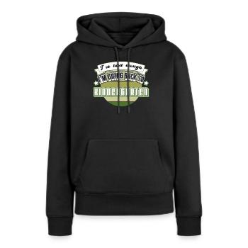 Maternelle École maternelle École maternelle - Sweat à capuche Premium bio Femme - noir - Devant - Julia (174cm)