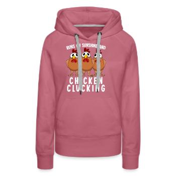 Poultry Chicken Farm Farmer Chickens - Women’s Premium Organic Hoodie - mauve - Front - Isabella (175cm)