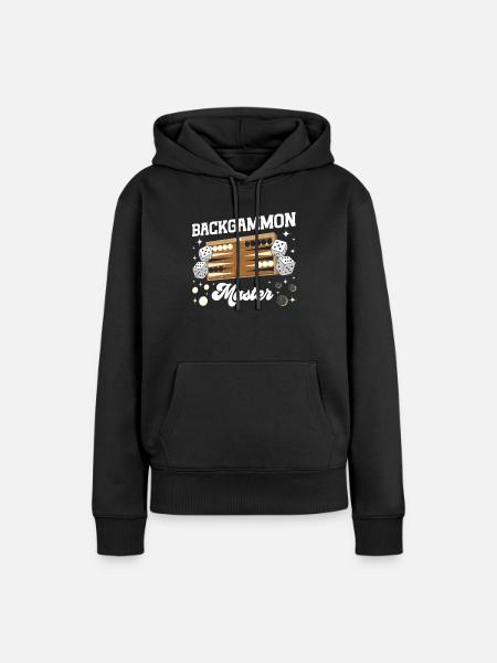 Brettspiel Lustiges Backgammon - Frauen Premium Bio Hoodie - Schwarz
