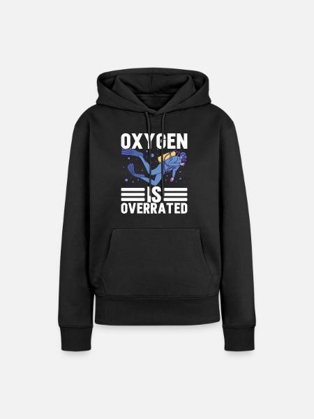 Taucher Tauchen - Frauen Premium Bio Hoodie - Schwarz