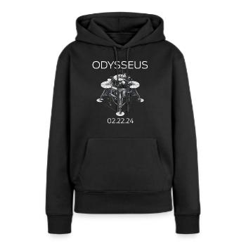 Odysseus Mondlandegerät Raumschiff Mondlandung - Frauen Premium Bio Hoodie - Schwarz - Vorne - Julia (174cm)