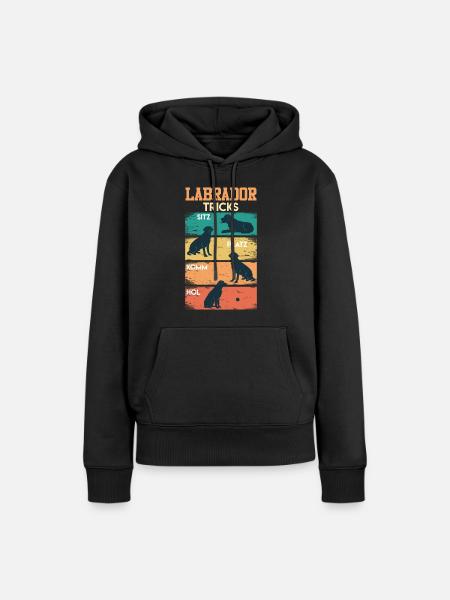 Labrador Tricks Sture Labrador Hunde Labrador - Frauen Premium Bio Hoodie - Schwarz