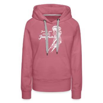 Méduses Fleurs Gelées De Mer - Sweat à capuche Premium bio Femme - mauve - Devant - Isabella (175cm)
