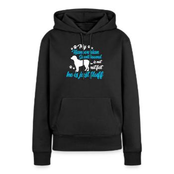 Le Sweathound hanovrien est tout simplement moelleux - Sweat à capuche Premium bio Femme - noir - Devant - Julia (174cm)
