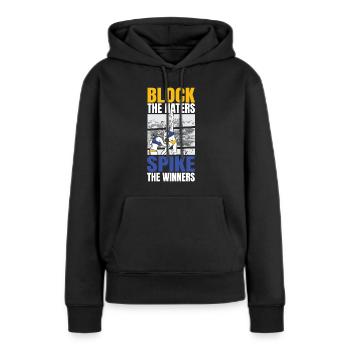 Volleyball Volleyballer - Frauen Premium Bio Hoodie - Schwarz - Vorne - Julia (174cm)
