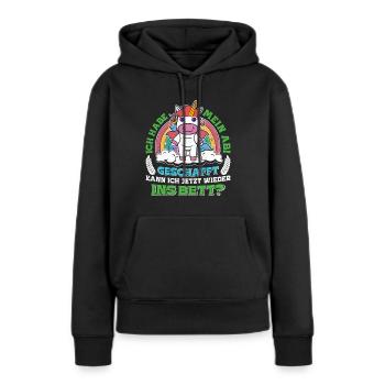Abiturient Habe Mein Abi Geschafft Abschluss - Frauen Premium Bio Hoodie - Schwarz - Vorne - Julia (174cm)