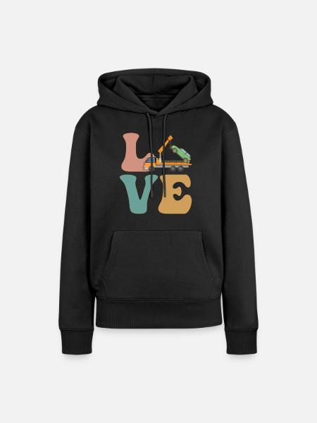 LOVE Abschleppwagenfahrer Abschleppdienst Abschlep - Frauen Premium Bio Hoodie - Schwarz
