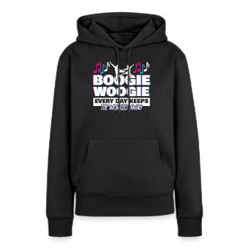 Boogie Woogie Dance Retro Swing - Frauen Premium Bio Hoodie - Schwarz - Vorne - Julia (174cm)