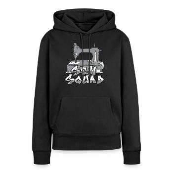 Machine à coudre Machine à coudre - Sweat à capuche Premium bio Femme - noir - Devant - Julia (174cm)