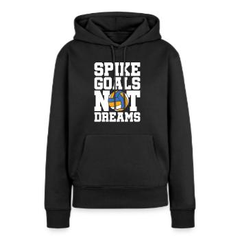 Volleyball Volleyballer - Frauen Premium Bio Hoodie - Schwarz - Vorne - Julia (174cm)