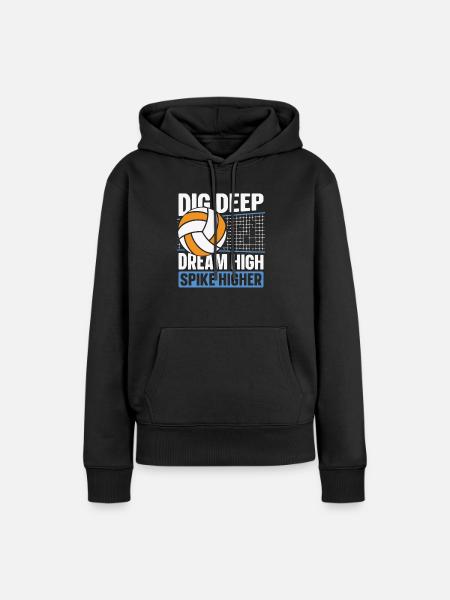 Volleyball Volleyballer - Frauen Premium Bio Hoodie - Schwarz