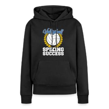 Volleyball Volleyballer - Frauen Premium Bio Hoodie - Schwarz - Vorne - Julia (174cm)