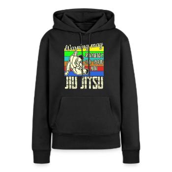 Ju-Jitsu Jujutsu Jiu-Jitsu - Sweat à capuche Premium bio Femme - noir - Devant - Julia (174cm)