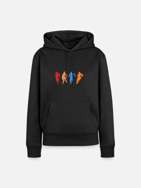 Rugby Player Silhouettes Rugby Silhouette Rugby - Women’s Premium Organic Hoodie - black