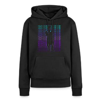 Infirmière d’urgence Infirmière d’urgence Retro - Sweat à capuche Premium bio Femme - noir - Devant - Julia (174cm)