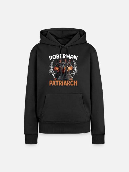 DOBERMAN PATRIARCH Hundebesitzer Doberman - Frauen Premium Bio Hoodie - Schwarz