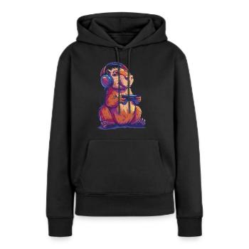 Capybara Videospiel - Frauen Premium Bio Hoodie - Schwarz - Vorne - Julia (174cm)