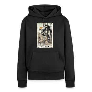 Carte de Tarot sorcellerie occulte Anime Goth - Sweat à capuche Premium bio Femme - noir - Devant - Julia (174cm)