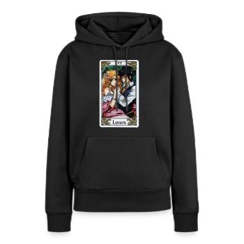 Carte de Tarot sorcellerie occulte Anime Goth - Sweat à capuche Premium bio Femme - noir - Devant - Julia (174cm)