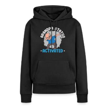 Zum Großvater Von Opa Befördert. Großvater. - Frauen Premium Bio Hoodie - Schwarz - Vorne - Julia (174cm)