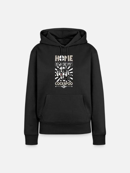 Zuhause - Cockapoo - Frauen Premium Bio Hoodie - Schwarz