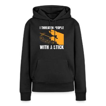 Chef d’orchestre Musique d’orchestre - Sweat à capuche Premium bio Femme - noir - Devant - Julia (174cm)