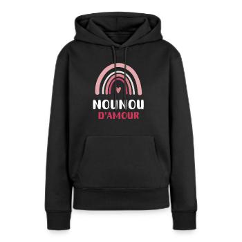 Rainbow Love Nanny - Women’s Premium Organic Hoodie - black - Front - Julia (174cm)
