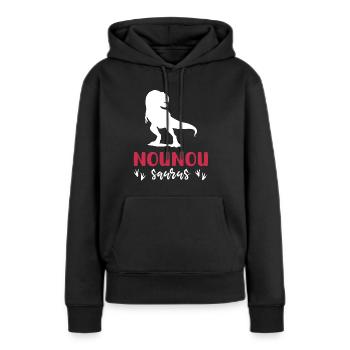 nanny saurus Dinosaur T rex - Women’s Premium Organic Hoodie - black - Front - Julia (174cm)