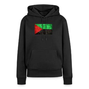 Solide Flagge von Martinique, dem Land der Vorfahren - Frauen Premium Bio Hoodie - Schwarz - Vorne - Julia (174cm)