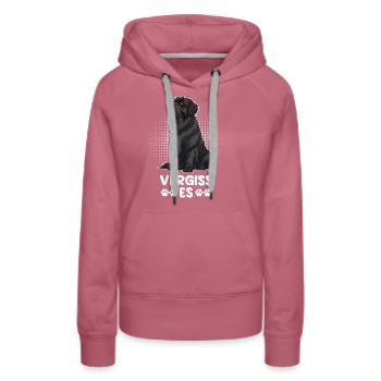 Neufundländer Stur VERGISS ES Hundebesitzer - Frauen Premium Bio Hoodie - Malve - Vorne - Isabella (175cm)