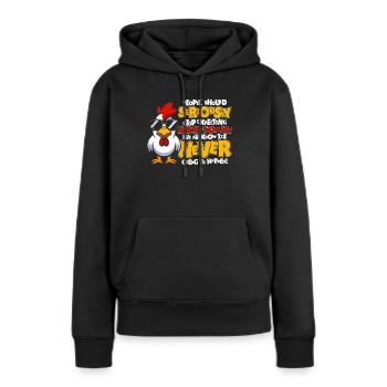 Huhn Henne - Frauen Premium Bio Hoodie - Schwarz - Vorne - Julia (174cm)