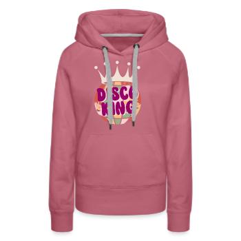 Disco Groovy Hippie 70s 80er Vintage Siebziger - Frauen Premium Bio Hoodie - Malve - Vorne - Isabella (175cm)