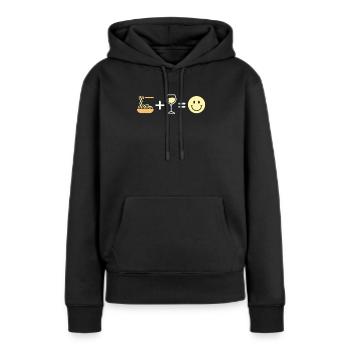 Pâtes alimentaires - Sweat à capuche Premium bio Femme - noir - Devant - Julia (174cm)
