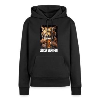 Lecker Bierchen Rotluchs - Frauen Premium Bio Hoodie - Schwarz - Vorne - Julia (174cm)