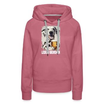 Lecker Bierchen Dalmatiner - Frauen Premium Bio Hoodie - Malve - Vorne - Isabella (175cm)