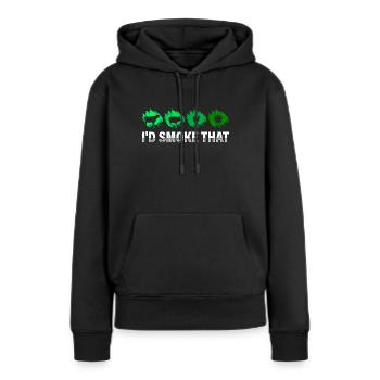 Grillliebhaber I'd Smoke That Fleischesser - Frauen Premium Bio Hoodie - Schwarz - Vorne - Julia (174cm)