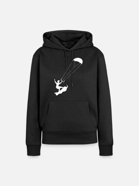 Kitesurfing - Frauen Premium Bio Hoodie - Schwarz